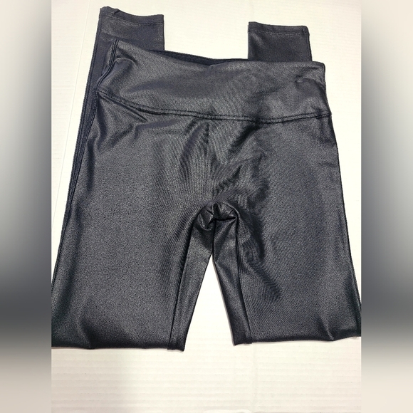 Retro Gong Faux Leather High Waisted Pleather Pants, Size Medium - Picture 3 of 7